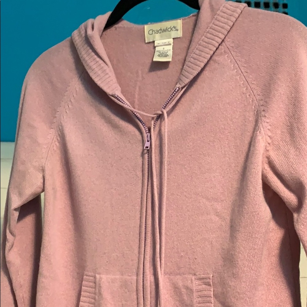 Lilac Cashmere Zip up Hoodie